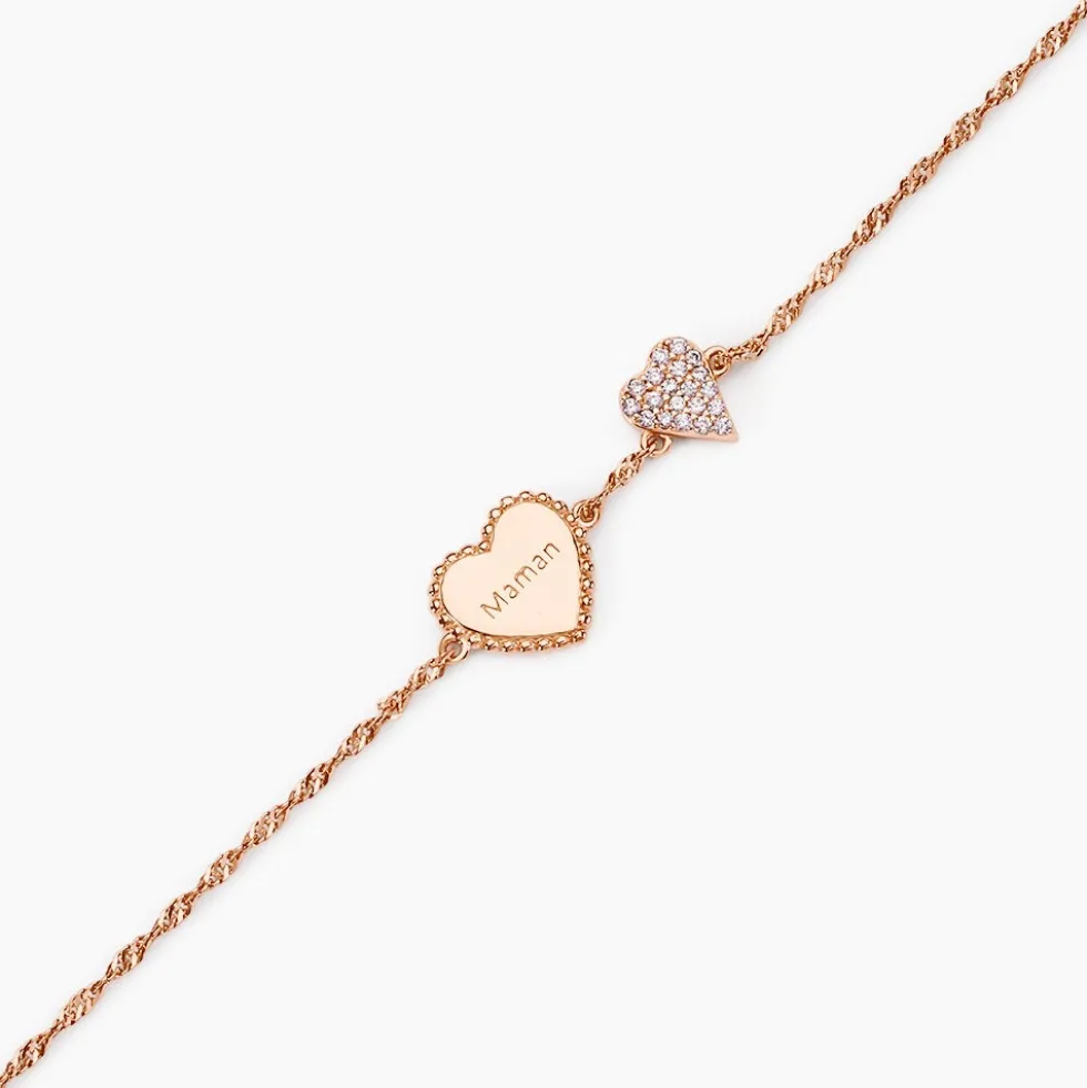 Bracelet Gloria Argent Rose Oxyde De Zirconium
