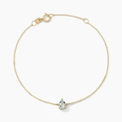 Bracelet Goutte Or Jaune Topaze