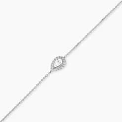Bracelet Hildana Or Blanc Oxyde De Zirconium
