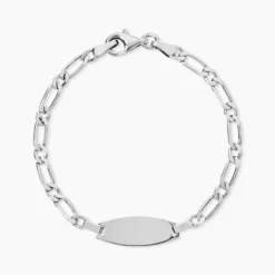 Bracelet Identité Anilo Argent Blanc