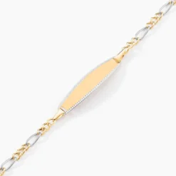 Bracelet Identité Bartolomee Maille Alternee 1/3 Or Bicolore