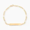 Bracelet Identité Bartolomee Maille Alternee 1/3 Or Jaune