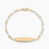 Bracelet Identité Bartolomee Maille Alternee 1/3 Or Bicolore