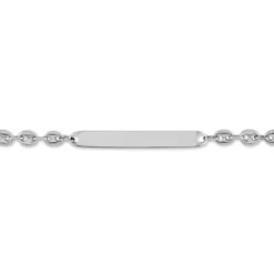 Bracelet Identité Caroline Maille Grain De Cafe Argent Blanc