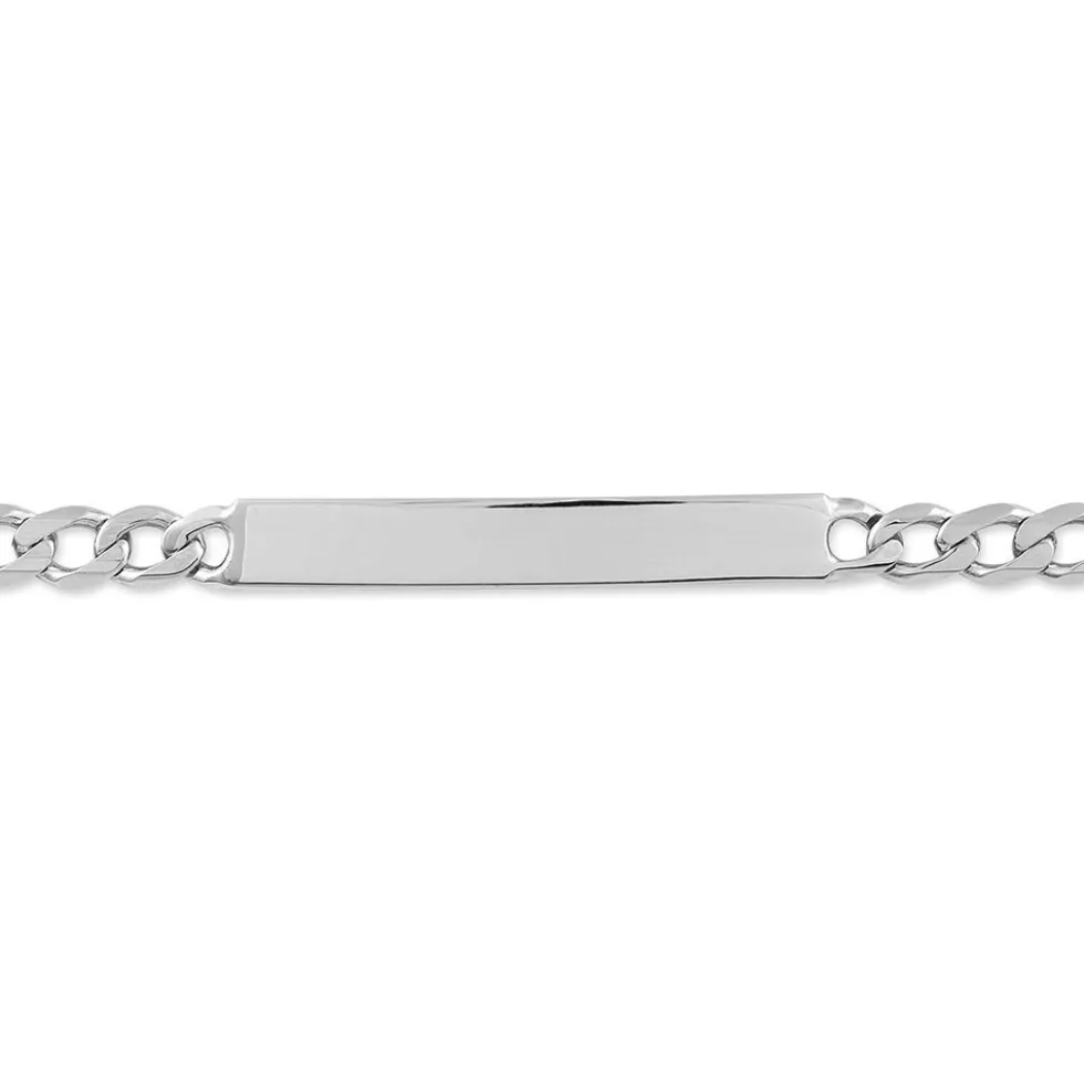 Bracelet Identité Casper Argent Blanc
