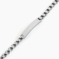Bracelet Identite Acier Blanc Doryan