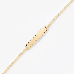Bracelet Identité Esta Maille Forçat Or Jaune