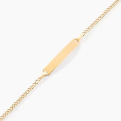Bracelet Identité Etheline Maille Gourmette Or Jaune
