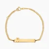 Bracelet Identité Etheline Maille Gourmette Or Jaune