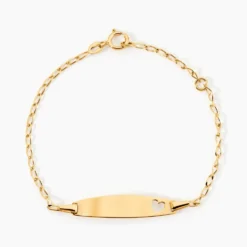 Bracelet Identité Etheline Maille Gourmette Or Jaune