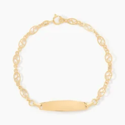 Bracelet Identité Eudoxie Maille Filigrane Or Jaune