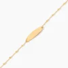 Bracelet Identité Evelina Maille Boule Or Jaune