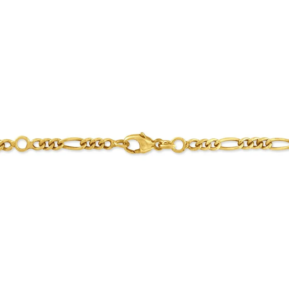 Bracelet Identité Fanelia Maille Marine Or Jaune