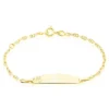 Bracelet Identité Fanelia Maille Marine Or Jaune