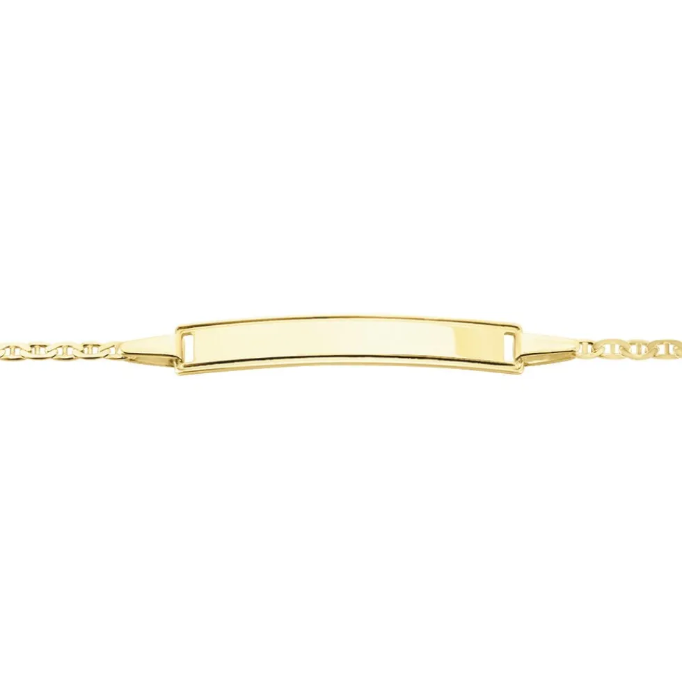 Bracelet Identité Fanelia Maille Marine Or Jaune