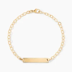 Bracelet Identité Gaspardine Maille Forçat Or Jaune