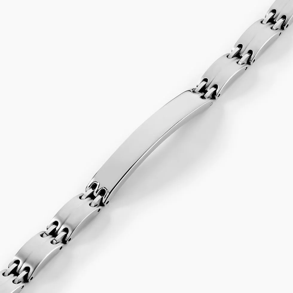 Bracelet Identité Isidore Acier Blanc