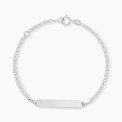 Bracelet Identité Shanah Or Blanc