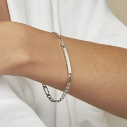 Bracelet Identité Vila Argent Blanc
