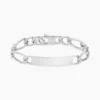 Bracelet Identité Vila Maille Alternee 1/2 Argent Blanc