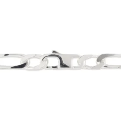 Bracelet Identité Vila Maille Alternee 1/2 Argent Blanc