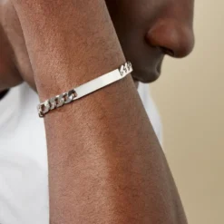 Bracelet Identité Vivian Argent Blanc