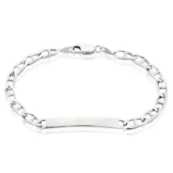 Bracelet Identité Zak Argent Blanc