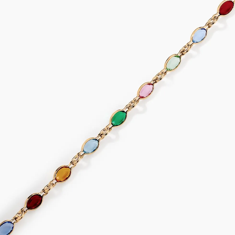 Bracelet Ilvaae Plaqué Or Jaune Pierre De Synthese