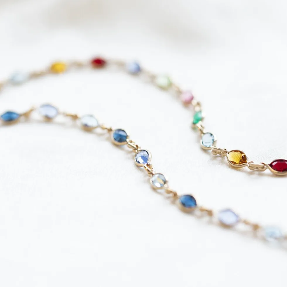 Bracelet Ilvaae Plaqué Or Jaune Pierre De Synthese
