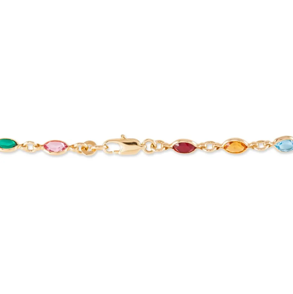 Bracelet Ilvaae Plaqué Or Jaune Pierre De Synthese
