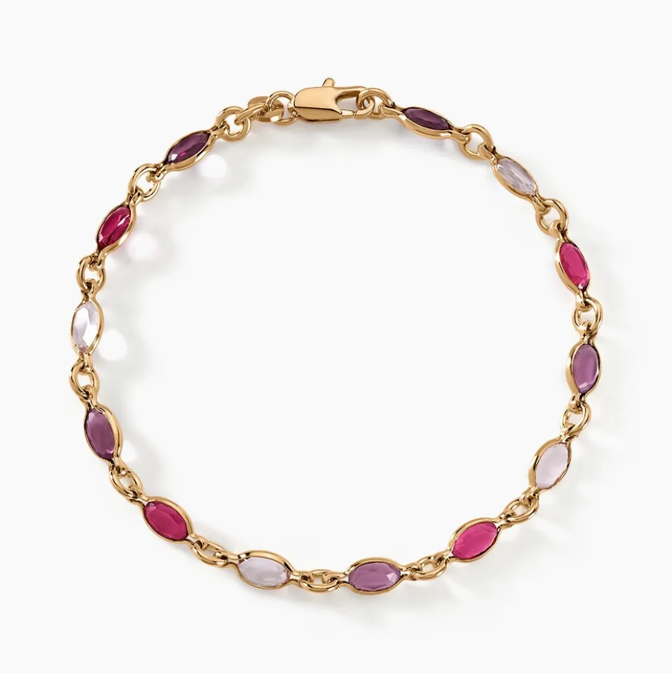Bracelet Ilvaae Plaqué Or Jaune Pierre De Synthese