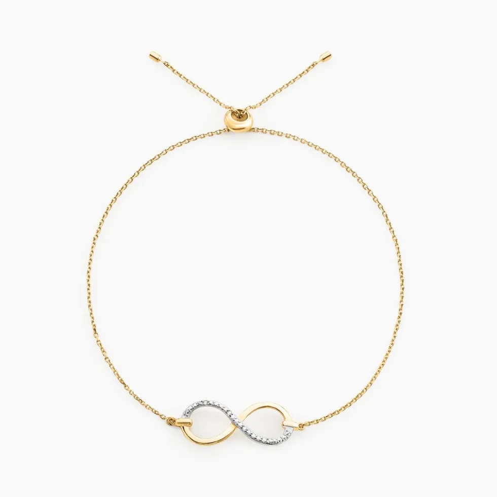 Bracelet Infino Or Jaune Diamant