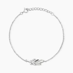 Bracelet Isae Argent Blanc Oxyde De Zirconium