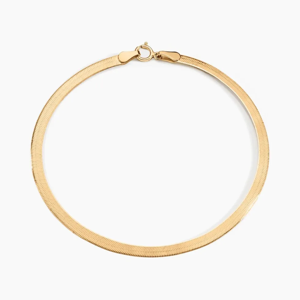 Bracelet Ivria Maille Heringbone Or Jaune