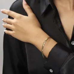 Bracelet Ivy Maille Haricot Or Jaune