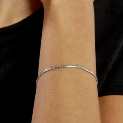 Bracelet Ivy Maille Haricot Or Blanc