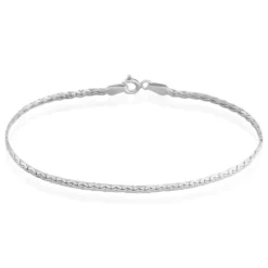 Bracelet Ivy Maille Haricot Or Blanc
