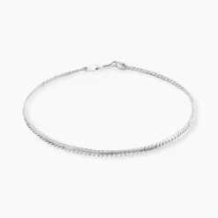 Bracelet Izel Maille Anglaise Or Blanc
