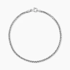 Bracelet Jany Maille Palmier Or Blanc