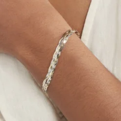 Bracelet Jasmin Tresse Or Bicolore