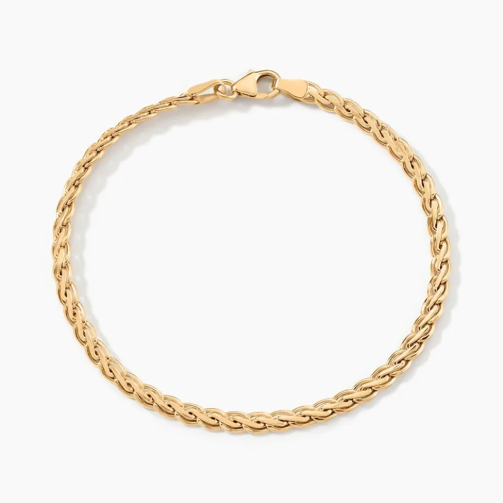 Bracelet Jayna Maille Palmier Or Jaune