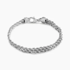 Bracelet Jerry Maille Corde Or Blanc