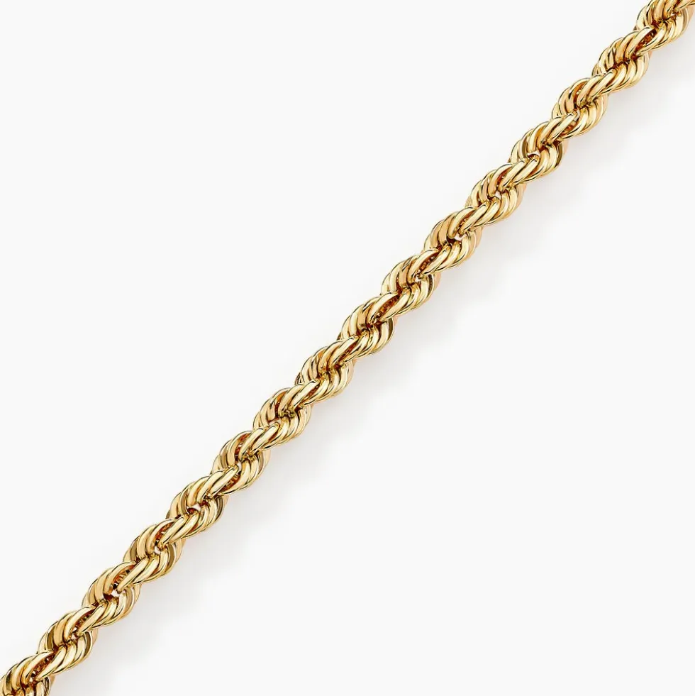 Bracelet Jerry Or Jaune Maille Corde
