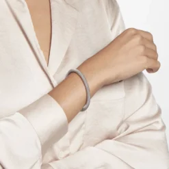 Bracelet Jonc Acier Blanc Sibil
