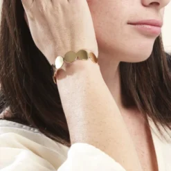 Bracelet Jonc Acier Doré Naomi