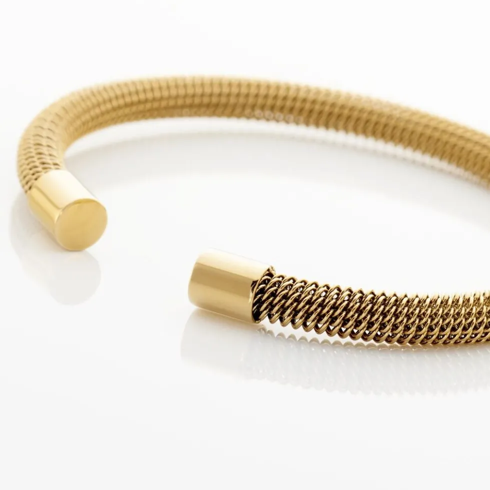 Bracelet Jonc Acier Doré Sibil
