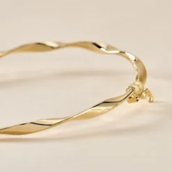 Bracelet Jonc Anaisaae Torsade Or Jaune