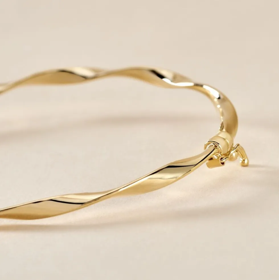 Bracelet Jonc Anaisaae Torsade Or Jaune