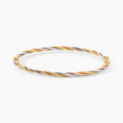 Bracelet Jonc Anaisaae Torsade Or Tricolore