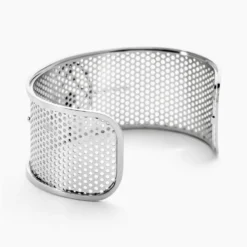 Bracelet Jonc Audreanne Acier Blanc Pierre De Synthese